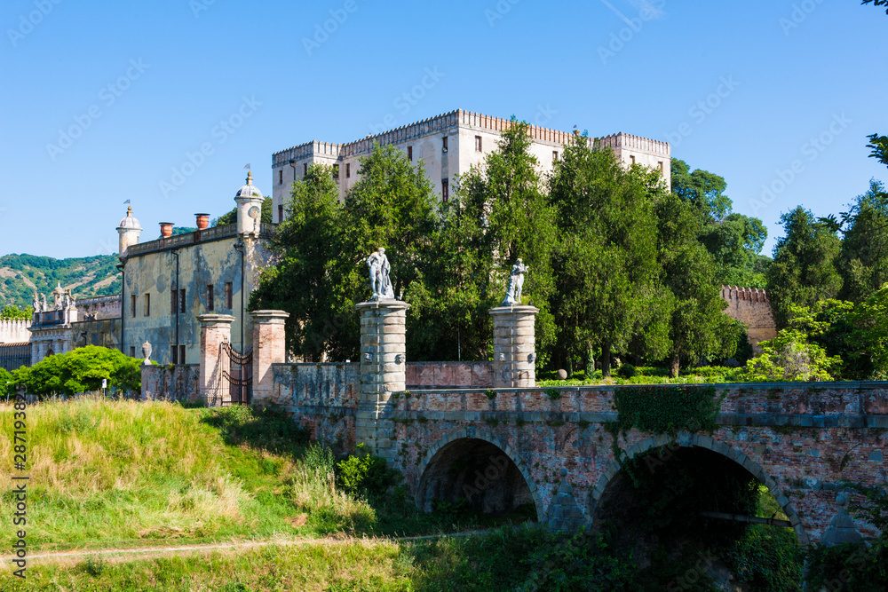 The castle of Catajo in the Euganei hills