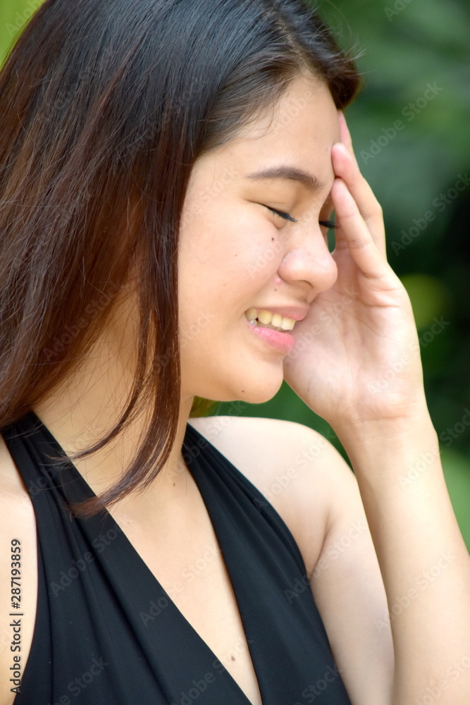 Young Minority Adult Female And Happiness Young Minority Adult Female And Happiness