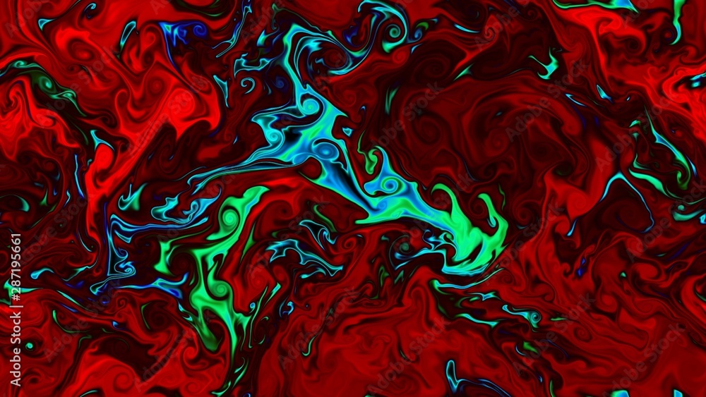 Abstract rainbow background. The color pattern with large and small dots looks like luminous neon flashlights. Neon lights on the wallpaper.