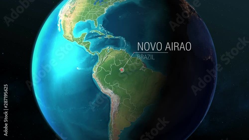 Brazil - Novo Airao - Zooming from space to earth photo