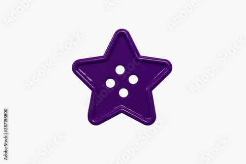 star purple sewing button four holes toy