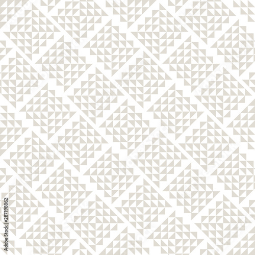 abstract seamless geometric triangle vector pattern, modern background square texture, trendy fashion pillow design © sunspire