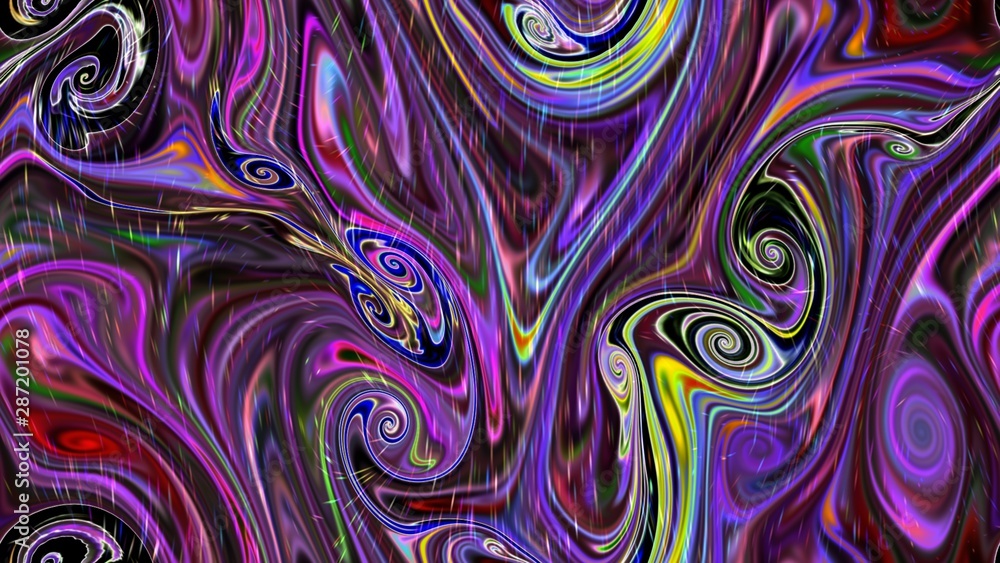 New Year's neon rainbow garland. Abstract background on a Christmas theme. Abstract background with neon lines, pattern, wallpaper.