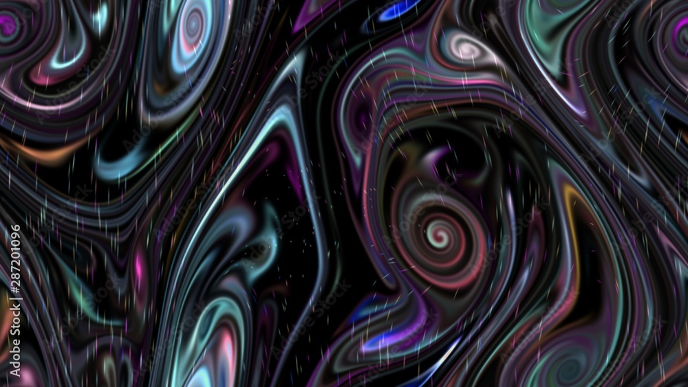 New Year's neon rainbow garland. Abstract background on a Christmas theme. Abstract background with neon lines, pattern, wallpaper.