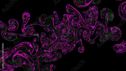 Obraz na płótnie New Year's neon rainbow garland. Abstract background on a Christmas theme. Abstract background with neon lines, pattern, wallpaper. w salonie