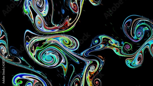 Obraz na płótnie New Year's neon rainbow garland. Abstract background on a Christmas theme. Abstract background with neon lines, pattern, wallpaper. w salonie