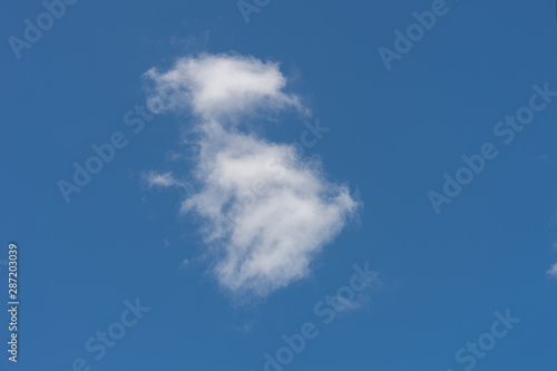 Cloud Shapes on Blue Sky, Abstract Cloud shapes with beautiful blue sky background © RobbinLee