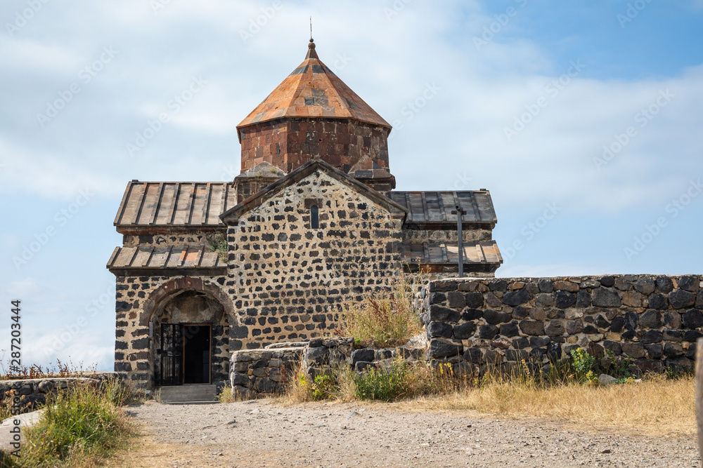 Fototapeta premium Sevanavank , Sevan Monastery. Lake Sevan , Gegharkunik Province of Armenia. 9th century monastic complex .