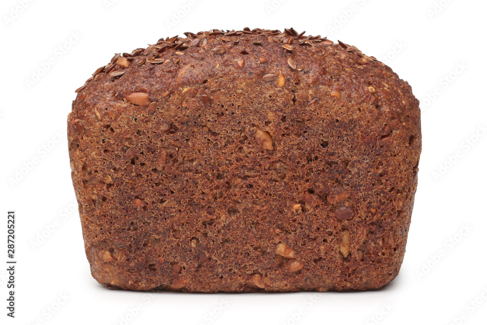 Loaf of rye bread with linseeds and sunflower seeds Loaf of rye bread with linseeds and sunflower seeds