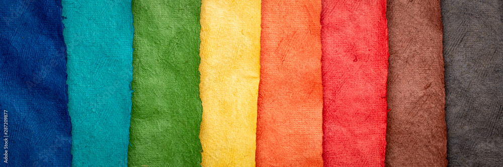 Fototapeta premium collection of colorful Huun Mayan paper sheets