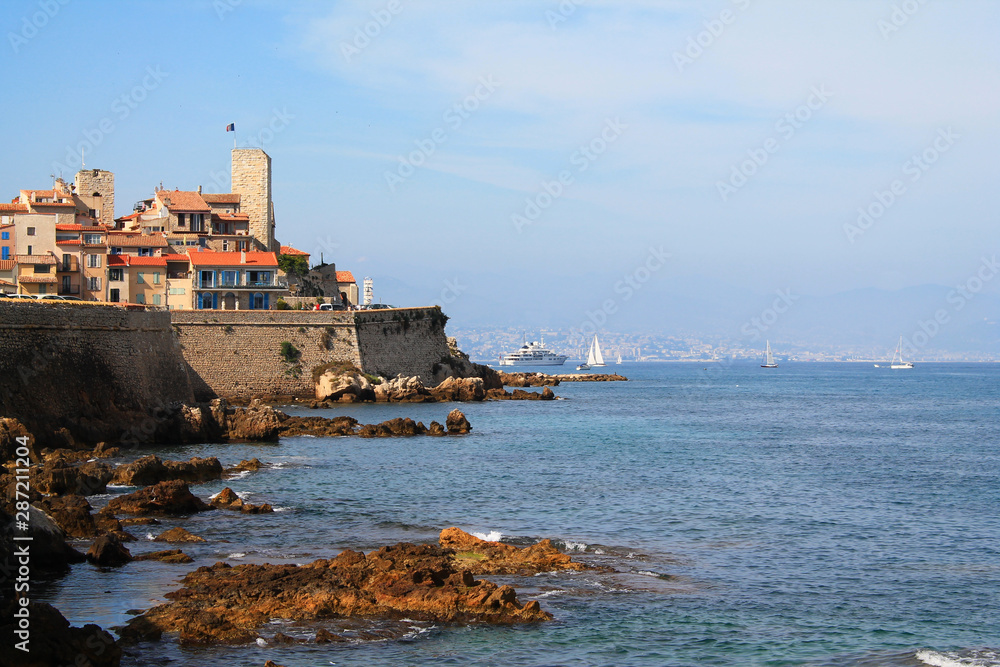 The old fortified town of Antibes and the famous Picasso museum, French Riviera, France