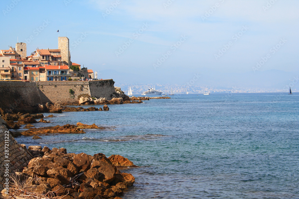 The old fortified town of Antibes and the famous Picasso museum, French Riviera, France The old fortified town of Antibes and the famous Picasso museum, French Riviera, France