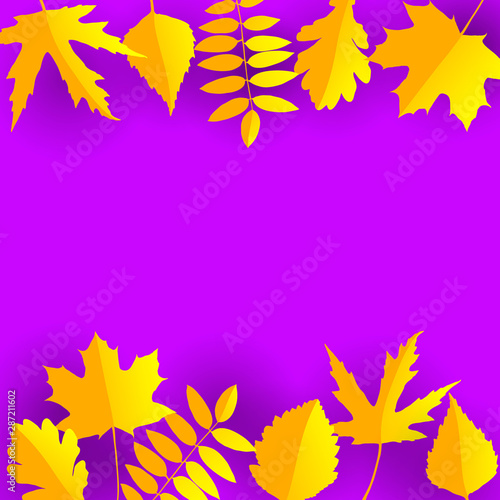 Colorful autumn background with leaves