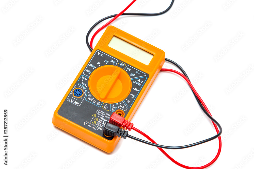 Multimeter ammeter isolated on white Multimeter ammeter isolated on white
