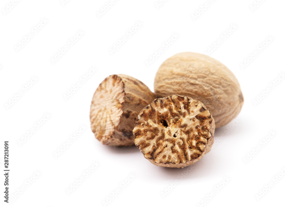 nutmeg isolated on white background nutmeg isolated on white background