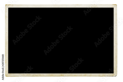 Old photo frame isolated on a white