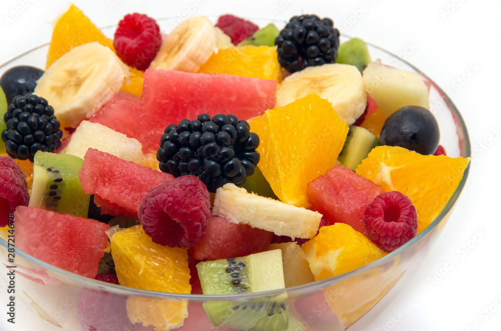 Fruit salad isolated on a white background Fruit salad isolated on a white background