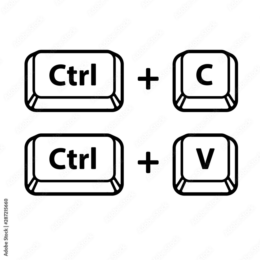 vecteur-stock-copy-and-paste-key-shortcuts-adobe-stock