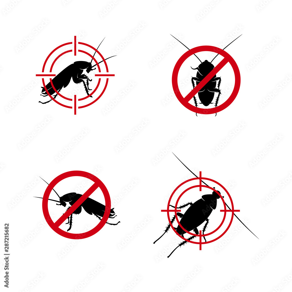 Set of Cockroach Logo Design Vector Illustration. Cockroach Design Template Set of Cockroach Logo Design Vector Illustration. Cockroach Design Template