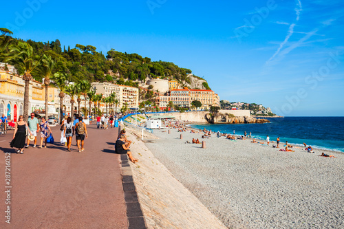 Stampa su tela Promenade des Anglais in Nice