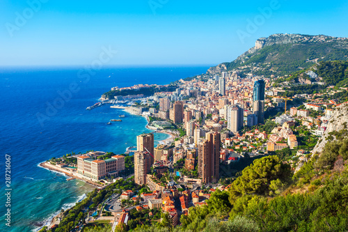 Monte Carlo, Monaco aerial view