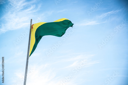 A beautiful view of Brazil state flag (Bandeira do Acre).