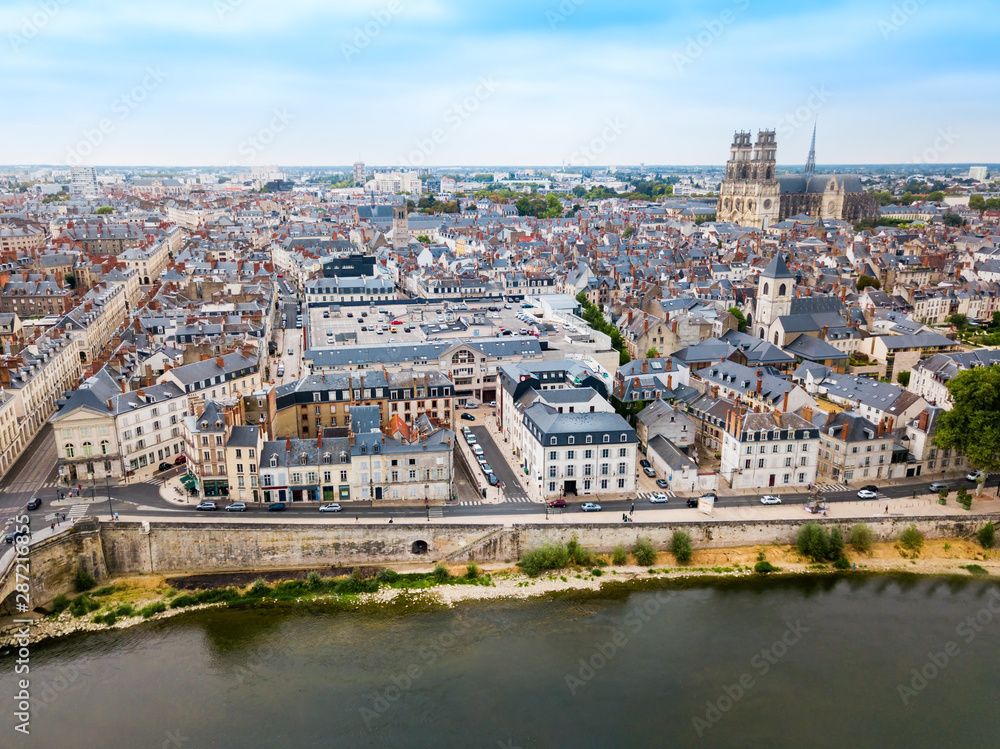 Orleans aerial panoramic view, France