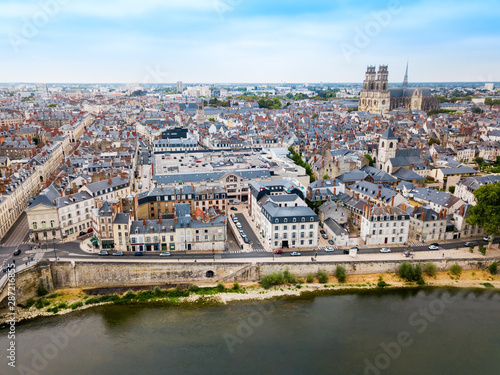 Orleans aerial panoramic view  France