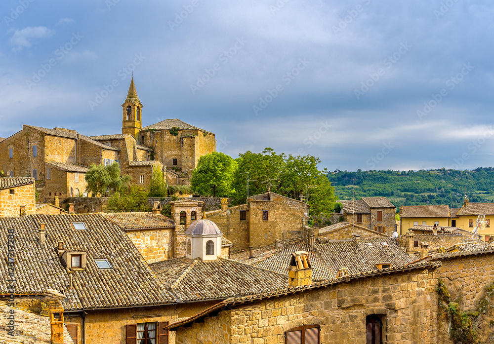 Amazing landscape with old town of Orvieto