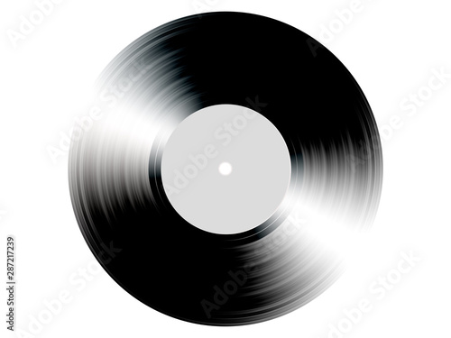 vinyl record on white background
