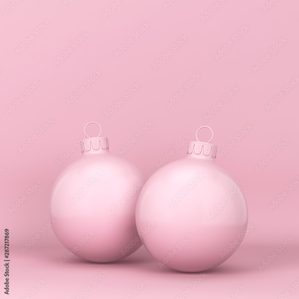 Two christmas balls. New year concept Two christmas balls. New year concept