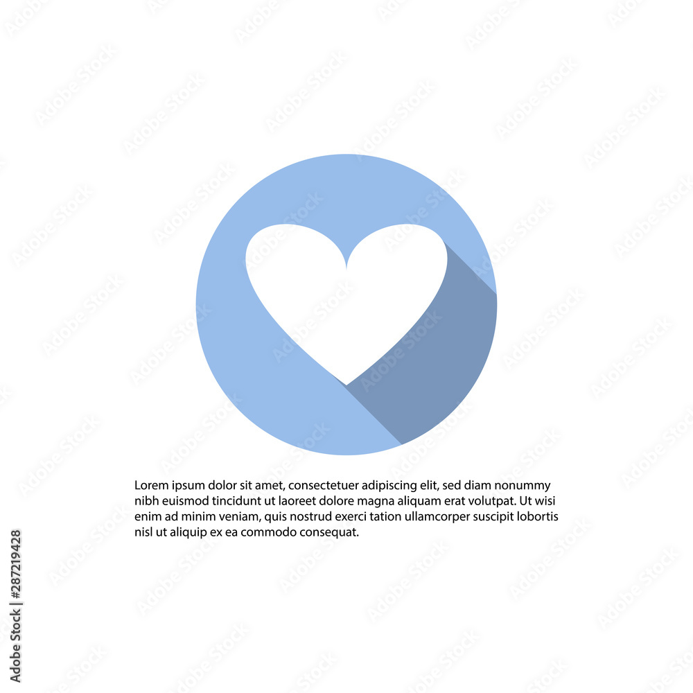 flat icons for heart,vector illustrations