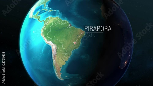 Brazil - Pirapora - Zooming from space to earth