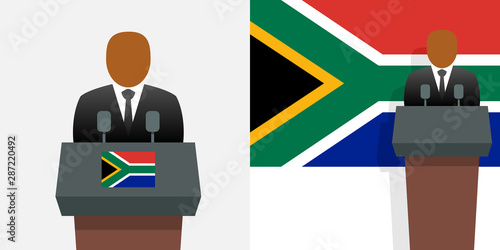 South africa president and national flag