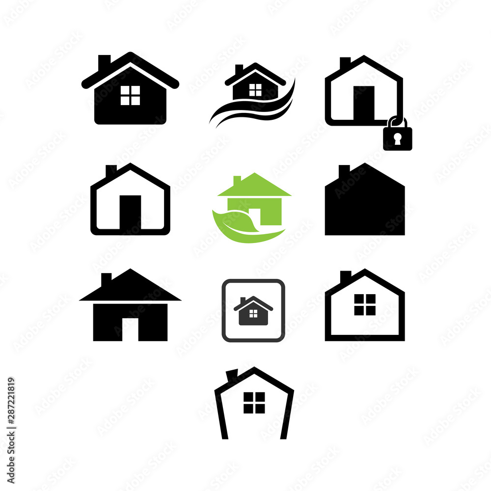 House icon set vector image design on white background
