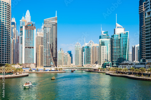 Dubai Marina district in Dubai  UAE
