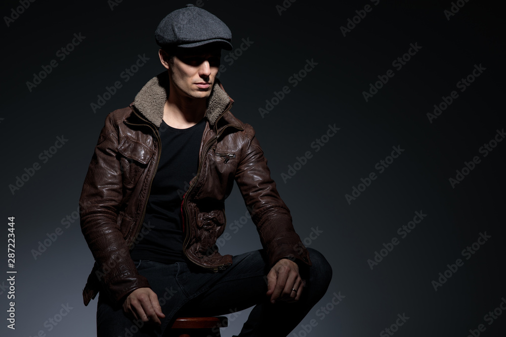 man sitting laid-back man sitting laid-back