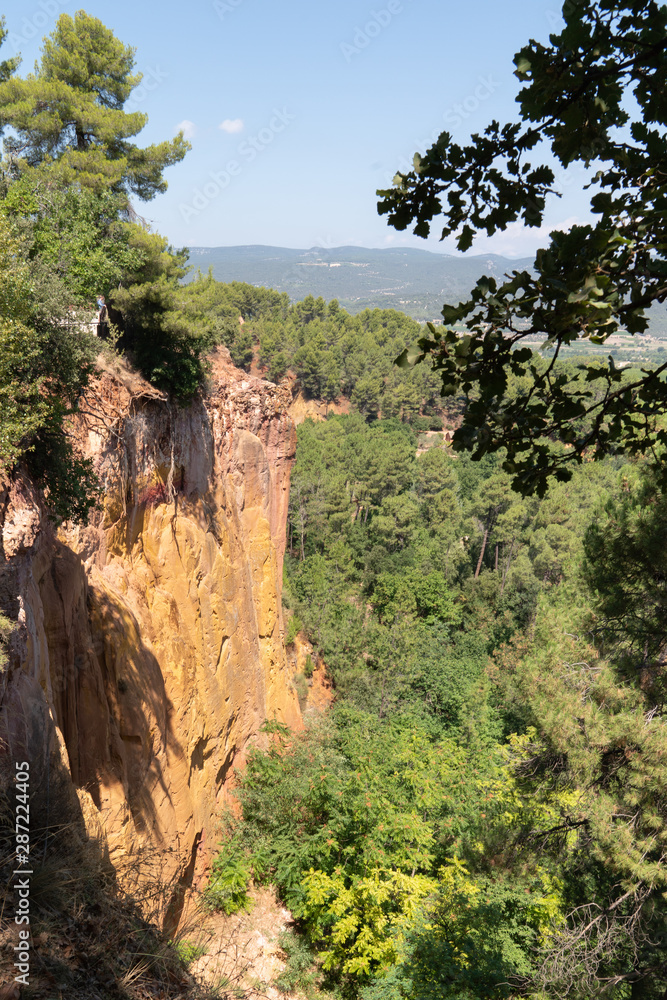 french ochres valley in the nature park of Luberon