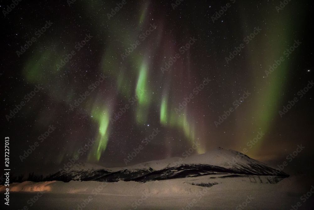 powerfull northern light in Tromso 