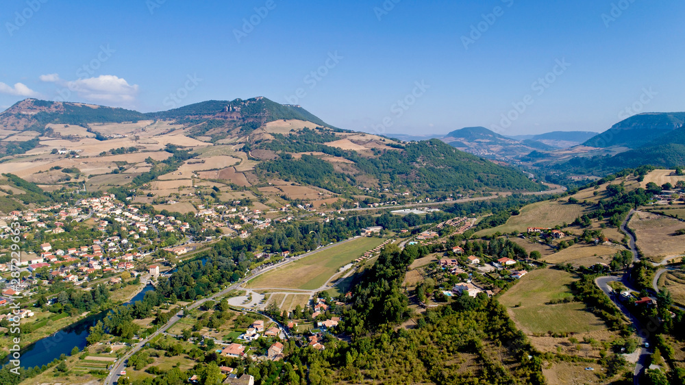 Aerial view of Millau and the Gorges du Tarn