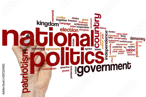 National politics word cloud
