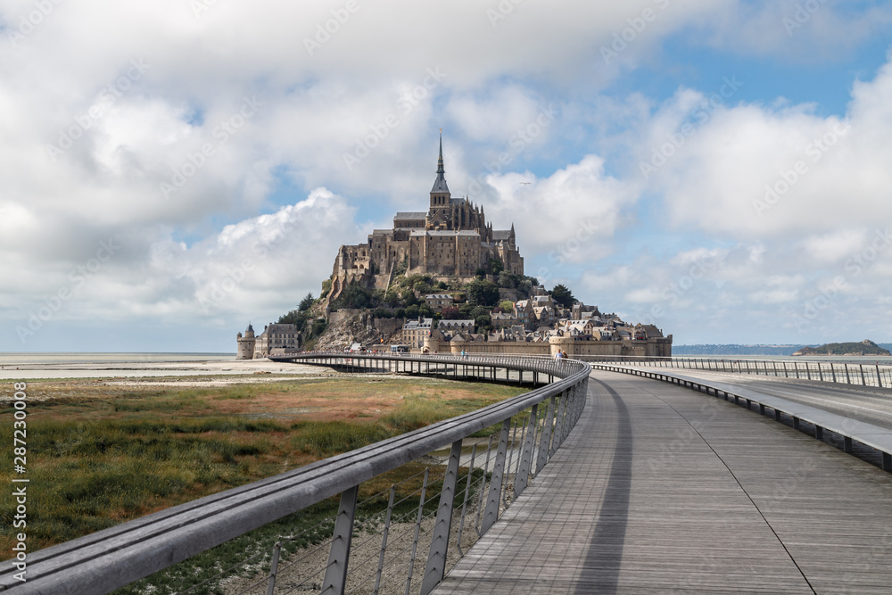 Mont Saint Michel, abbey, an UNESCO world heritage site in France. Normandy, Northern France, Europe.	