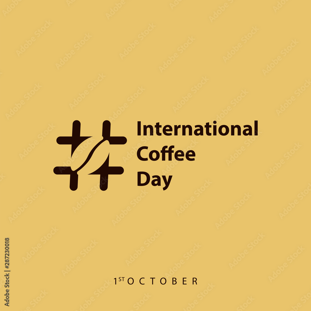 International Coffee day design illustration International Coffee day design illustration