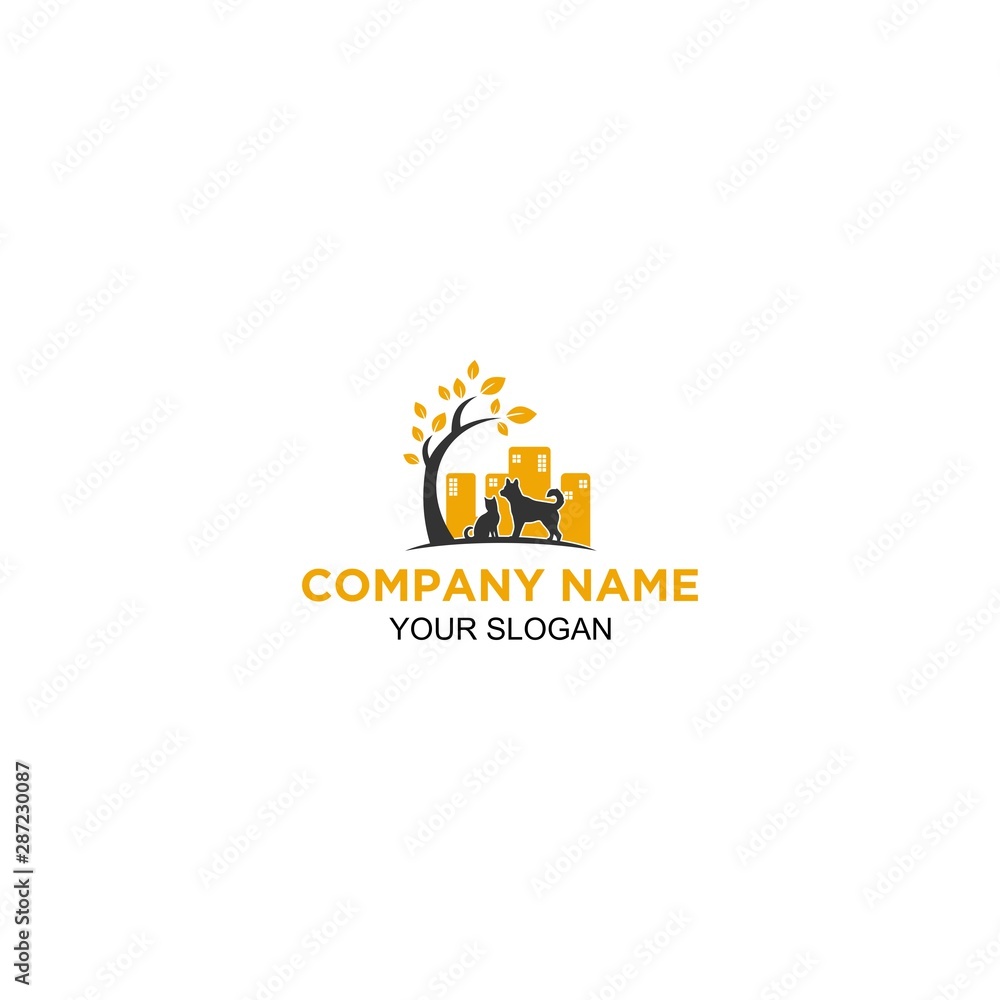 City Veterinary logo design vector City Veterinary logo design vector