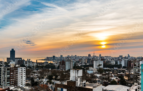 Sunset in Montevideo (the capital of Uruguay, South America)