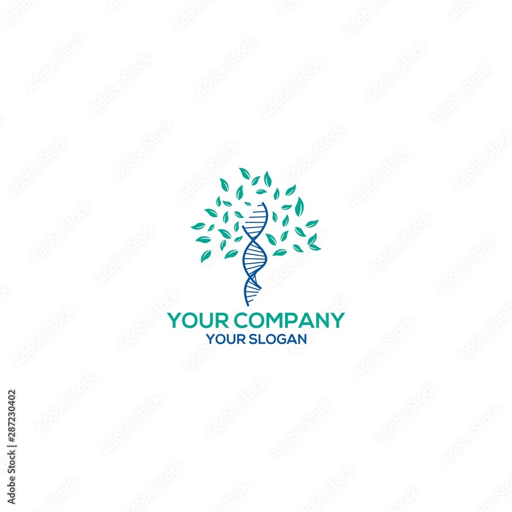 DNA tree logo design vector DNA tree logo design vector