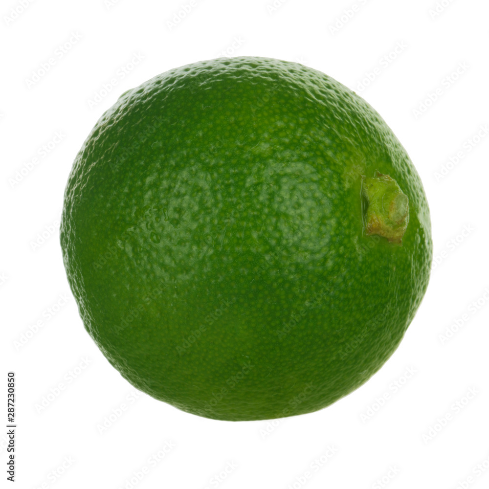 fresh green limequat on white background fresh green limequat on white background
