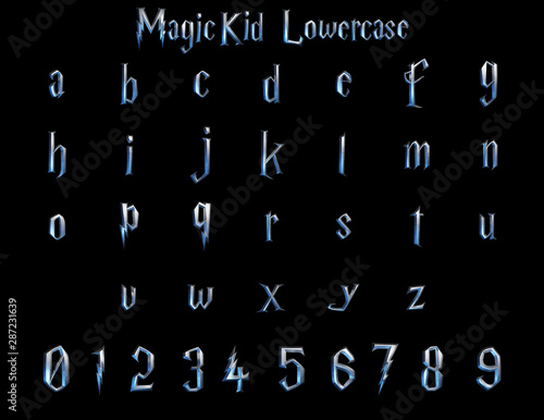 Magic Kid Fantasy Alphabet - 3D illustration