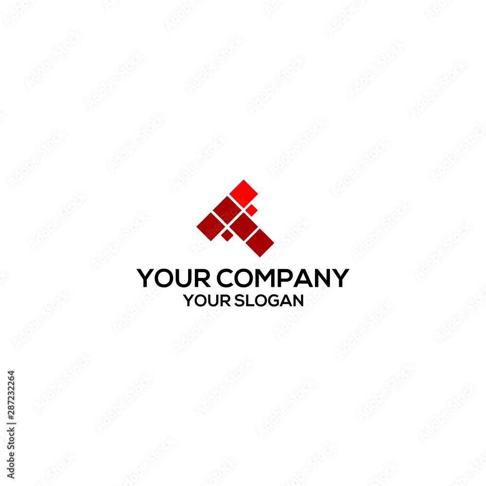 Obraz premium Tiles T logo design vector