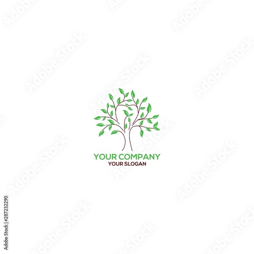 tree life logo design vector